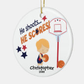 Ornement mignon de Noël de sport de joueur de (Gauche)