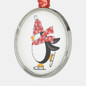 Ornement mignon de patins de glace de pingouin (Gauche)