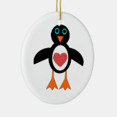 Ornement mignon de pingouin de coeur (Droite)