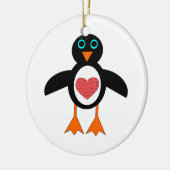 Ornement mignon de pingouin de coeur (Gauche)