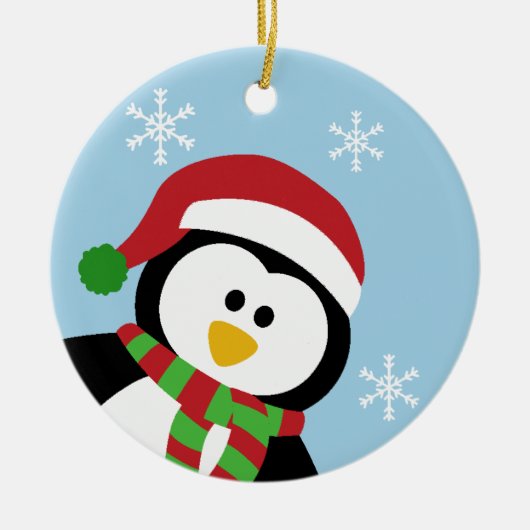 Ornement mignon de pingouin de Noël (Devant)