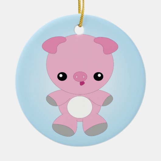 Ornement mignon de porc de bébé (Devant)