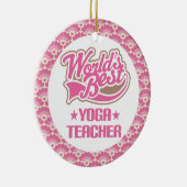 Ornement mignon de professeur de yoga (mondes (Droite)