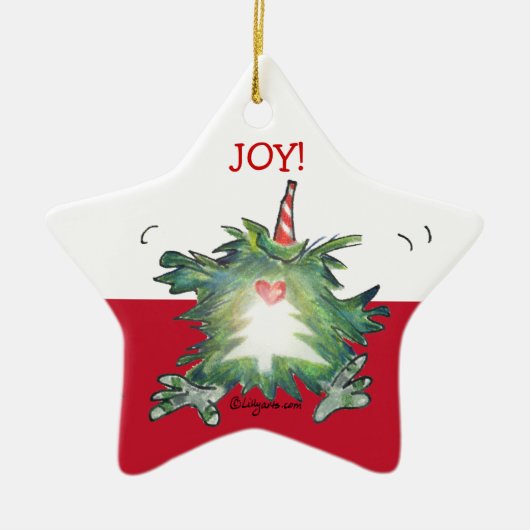 Ornement mignon d'étoile de Noël de kiwi de bande (Devant)