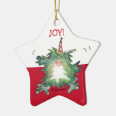 Ornement mignon d'étoile de Noël de kiwi de bande (Gauche)