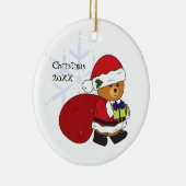 Ornement mignon personnalisable de Noël d'ours de (Droite)
