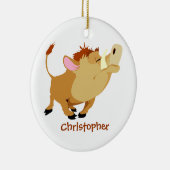 Ornement mignon personnalisé de warthog (Droite)