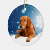 Ornement Mignonne Golden Retriever Chien assis dans les éto (Gauche)