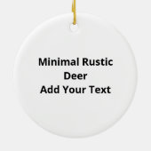 Ornement minimal de style rustique Oh Deer (Dos)
