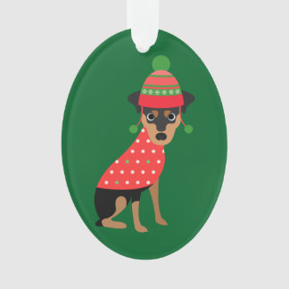 Ornement minimum mignon de chien de Pin de Noël