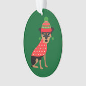 Ornement minimum mignon de chien de Pin de Noël (devant)