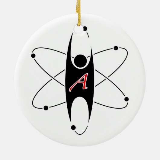 Ornement moderne de logo d'athéisme (Dos)