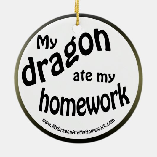 Ornement - mon dragon a mangé mon travail (Dos)