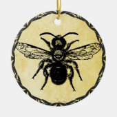 Ornement monogramme avec abeille Vintage (Devant)