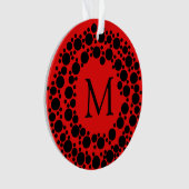 Ornement monogramme de couronne de Noël (devant)