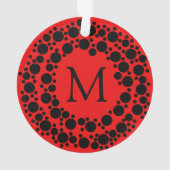 Ornement monogramme de couronne de Noël (dos)