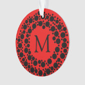 Ornement monogramme de couronne de Noël (devant)