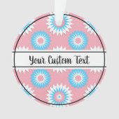 Ornement motif de la fleur rose de la fierté trans (devant)