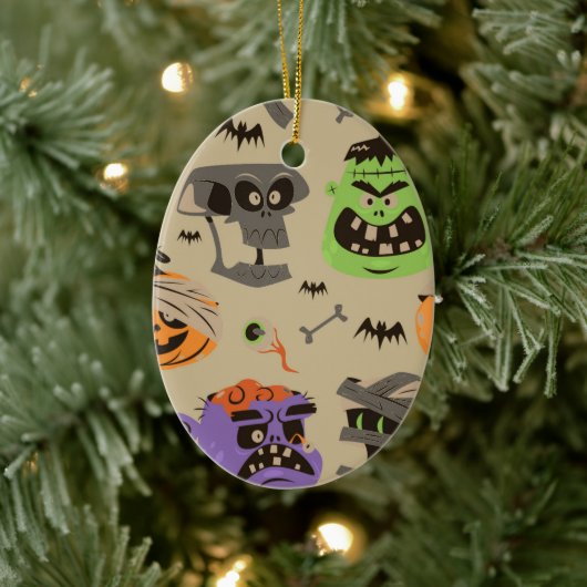 Ornement motif vintage Halloween (Arbre)