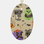 Ornement motif vintage Halloween (Gauche)