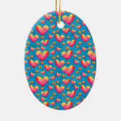 Ornement multicolore de coeur aquarelle (Dos)