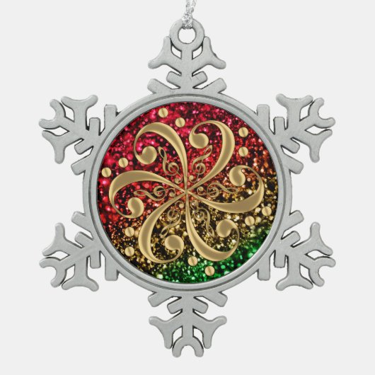 Ornement musical de vacances de clefs de parties (Devant)