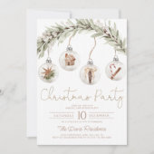 Ornement Noël Fête Invitation (Devant)