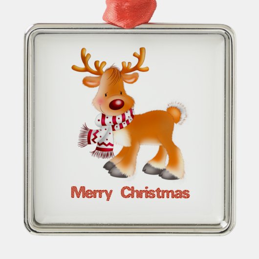 Ornement | Noël | Reindeer | Joyeux Noël (Devant)