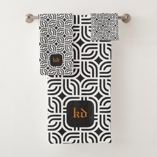 Ornement noir blanc motif antique (En situation)