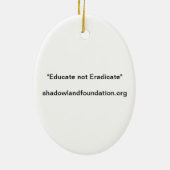 Ornement noir d'arbre de Noël de loup (Dos)