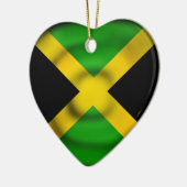 Ornement noir de drapeau de coeur de la Jamaïque (Gauche)