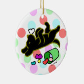 Ornement noir de point de polka de bande dessinée (Droite)