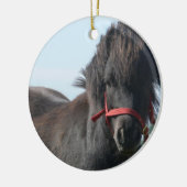 Ornement noir de poney (Gauche)
