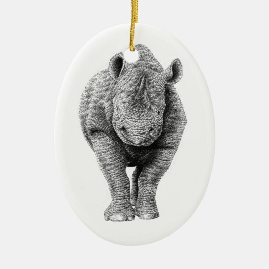 Ornement noir de rhinocéros (Devant)
