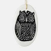 ornement noir d'encre de hibou. coutume de Noël de (Droite)