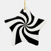 Ornement noir et blanc d'arbre d'étoile de (Devant)