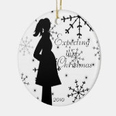 Ornement noir et blanc de grossesse de flocon de (Gauche)