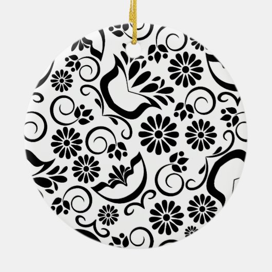 Ornement noir et blanc élégant (Dos)