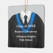 Ornement noir et bleu masculin (Gauche)