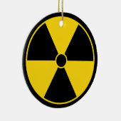 Ornement noir et jaune de symbole de rayonnement (Droite)