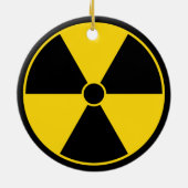 Ornement noir et jaune de symbole de rayonnement (Dos)