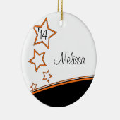 Ornement noir et orange de cadre de photo (Droite)