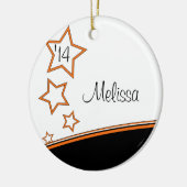 Ornement noir et orange de cadre de photo (Gauche)