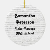 Ornement noir et rouge d'obtention du diplôme de (Dos)