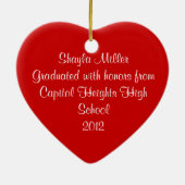 Ornement noir et rouge d'obtention du diplôme de (Dos)