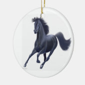 Ornement noir galopant de cheval de pur sang (Gauche)