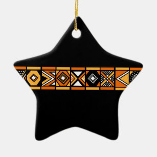 Ornement noir motif africain