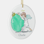 Ornement nommé fait sur commande d'ange de Noël (Droite)