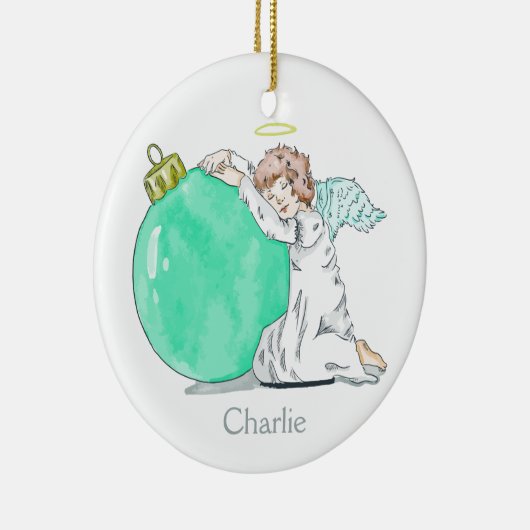 Ornement nommé fait sur commande d'ange de Noël (Droite)