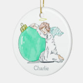 Ornement nommé fait sur commande d'ange de Noël (Gauche)